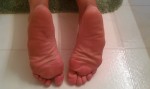My Feet ... the morning after my 5.6 mile barefoot run on pavement.