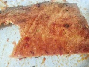 The underside crust of the best pizza for diabetics! 