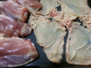 chicken skin bacon