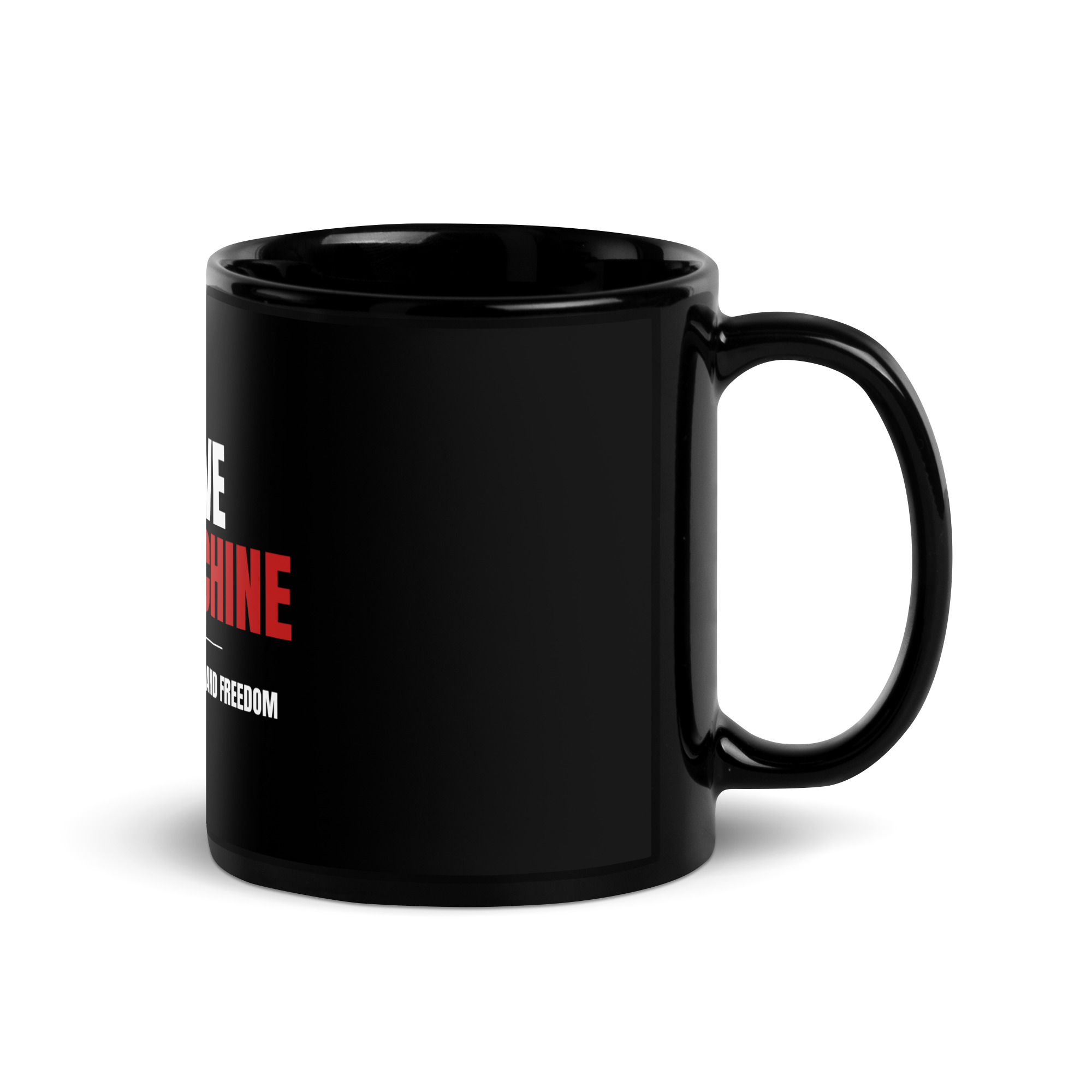 Starve the Machine - Black Glossy Mug - Image 2