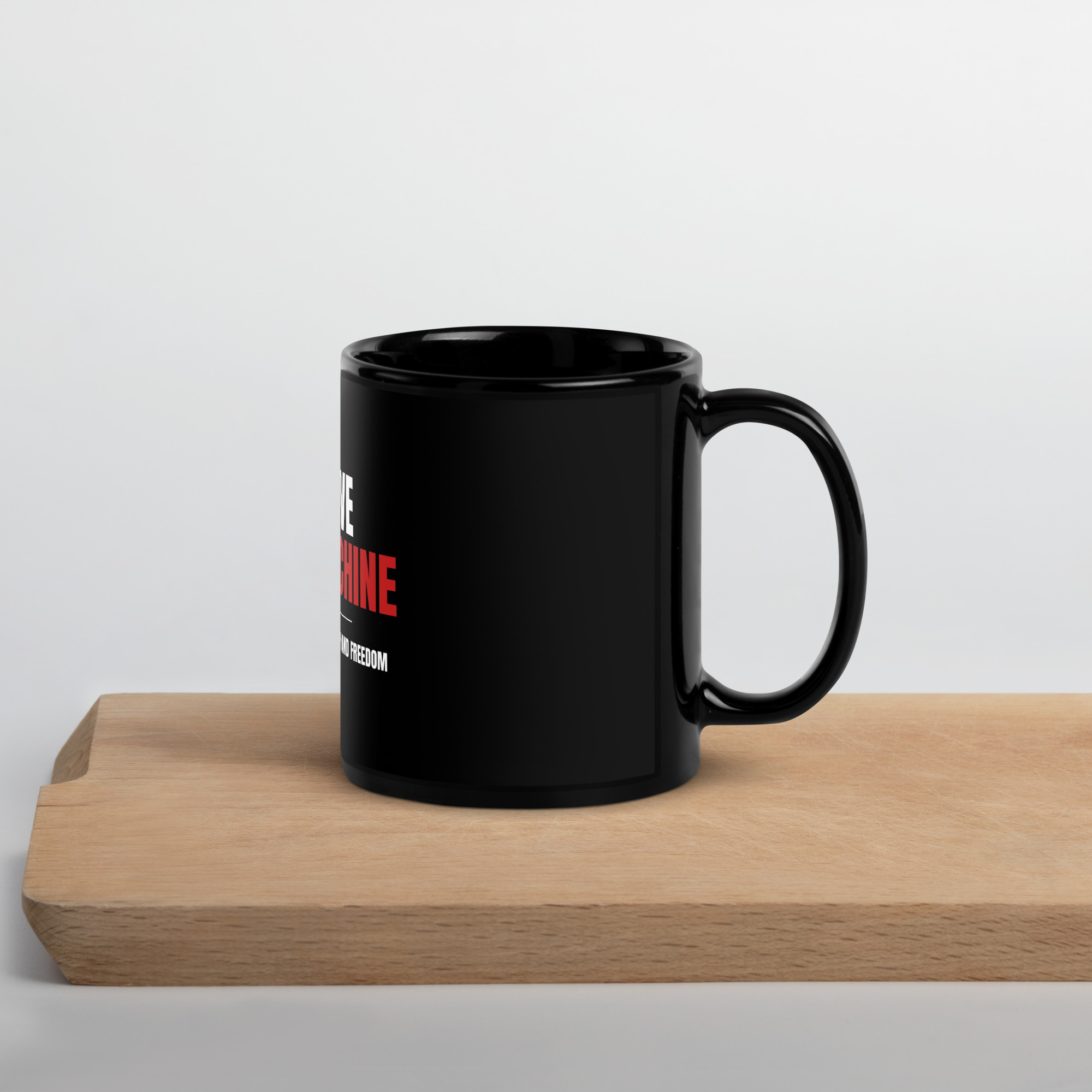 Starve the Machine - Black Glossy Mug - Image 6
