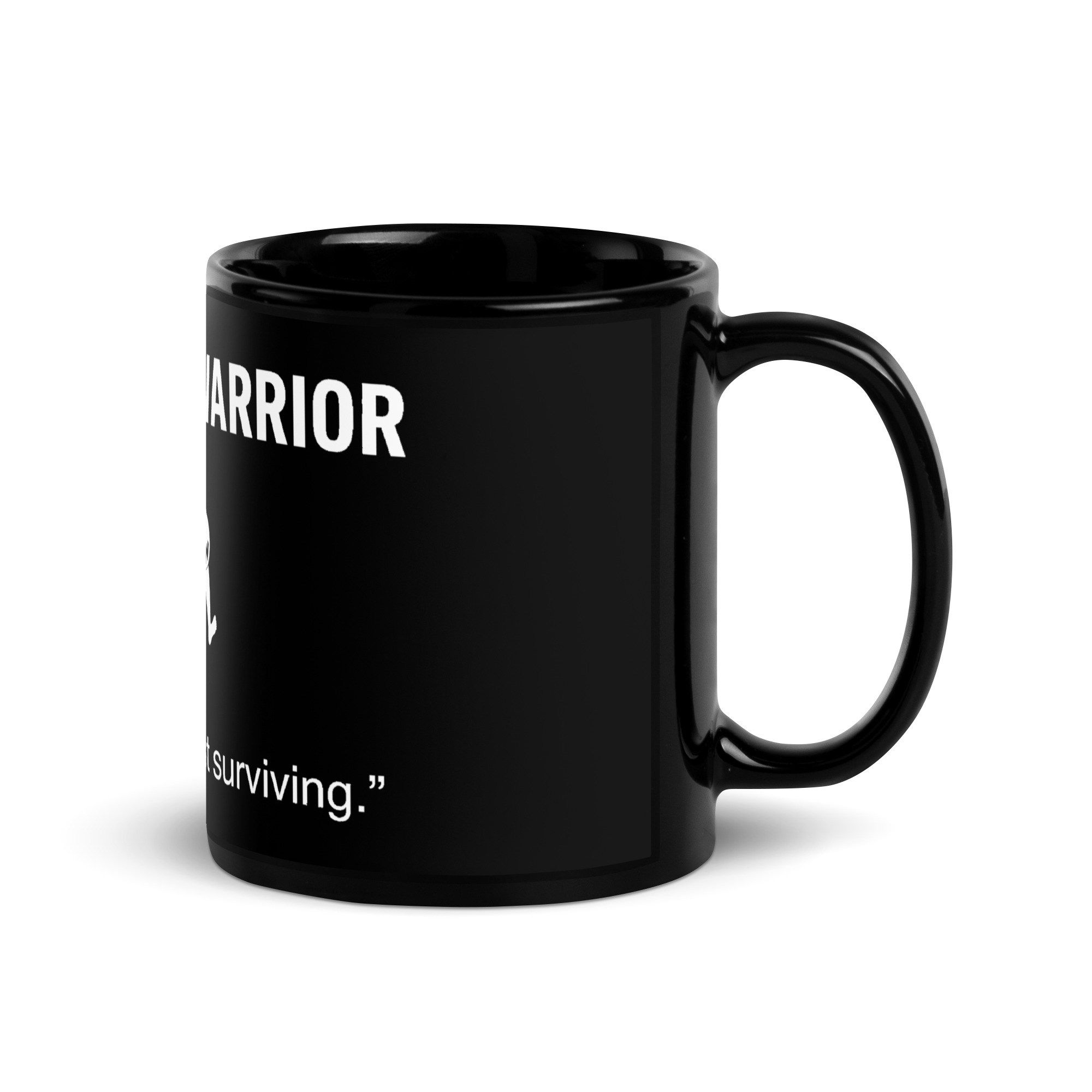 Diabetes Warrior - Black Glossy Mug - Image 2