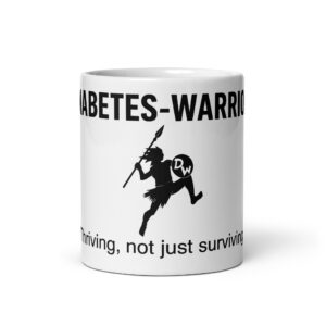 Diabetes Warrior - White glossy mug