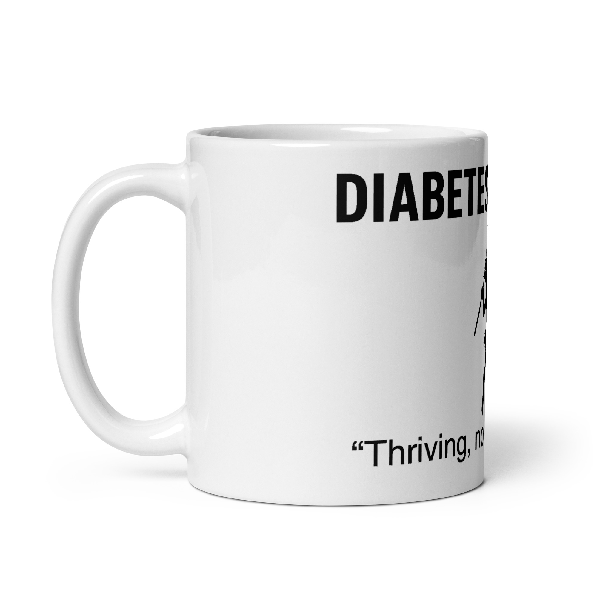 Diabetes Warrior - White glossy mug - Image 3