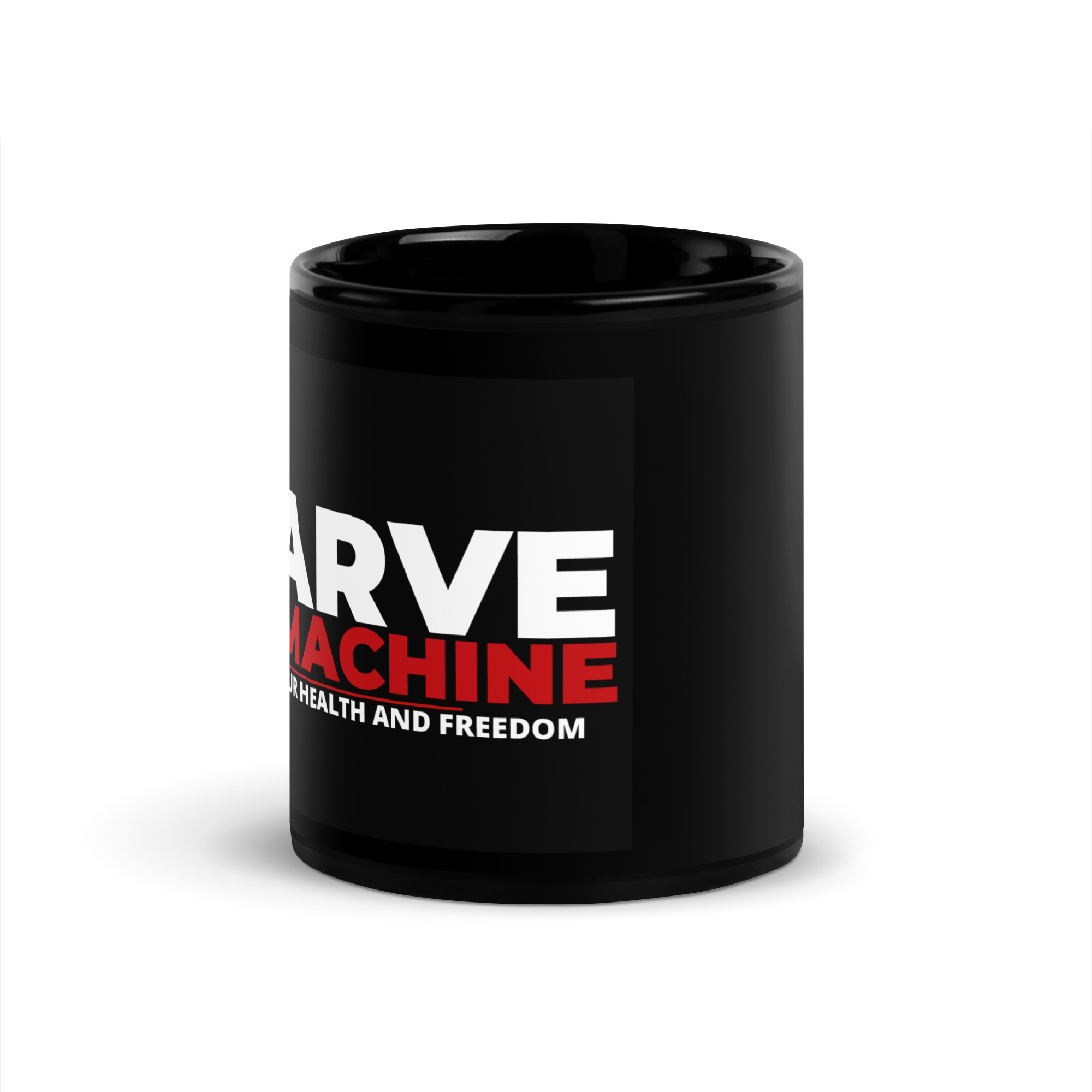 Starve the Machine - Black Glossy Mug - Image 9