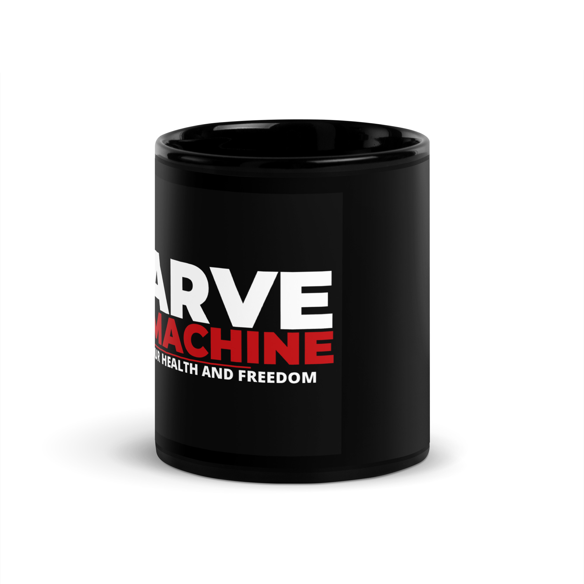 Starve the Machine - Black Glossy Mug - Image 12
