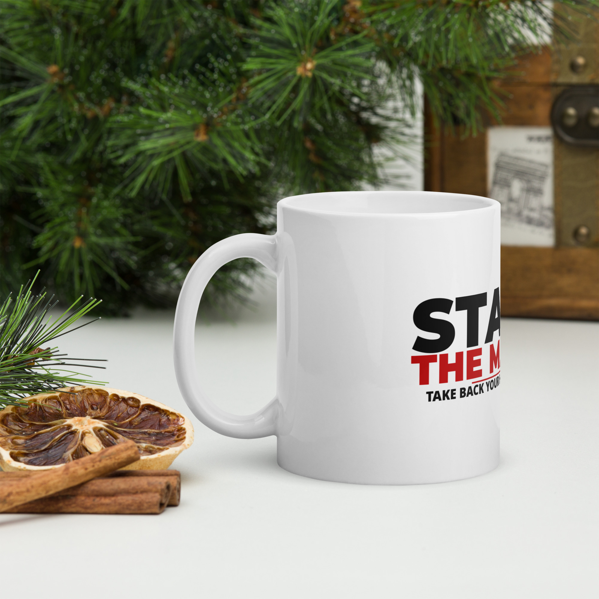 Starve the Machine - White glossy mug - Image 5