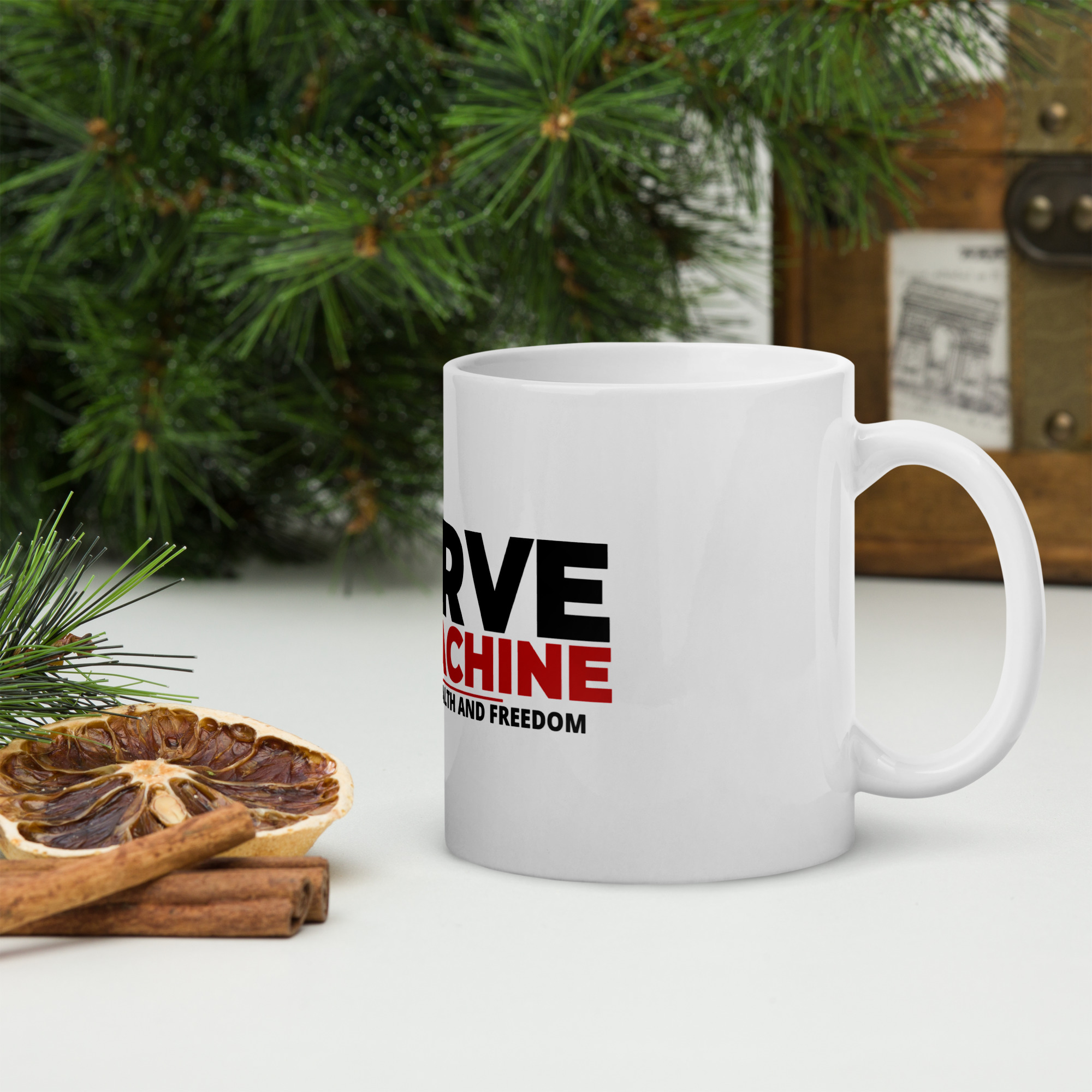 Starve the Machine - White glossy mug - Image 6